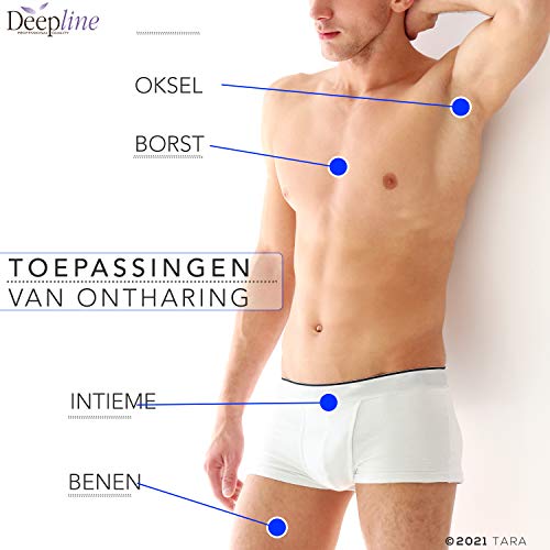 Deepline Enthaarungscreme für Männer mit Aloe Vera und Duft von weißem Moos, Körper und Intimbereich, 3x150ml - Image 3