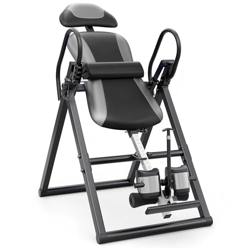 Dripex Table d'inversion Pliable réglable entraîneur de gravité Banc d'inversion Équipement pour de Gym à Domicile Entraînement Poids de l'utilisateur...