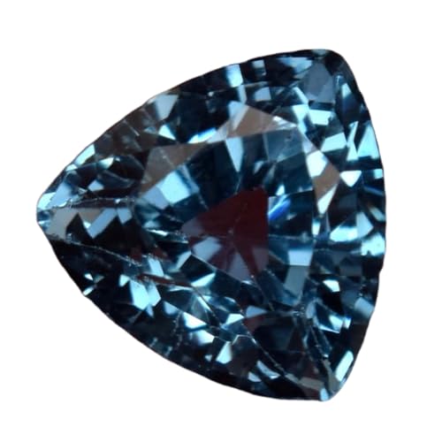 Topaze bleue naturelle Trillion pierre précieuse en vrac pour fabrication bijoux collier bague