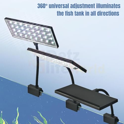 VAYINATO Neohelios Flat Nano S3 Pro (13W) Full Spectrum Vivid Solar Colour 10000K|High Brightness Clip On Back Planted Aquarium Fish Tank Light, led