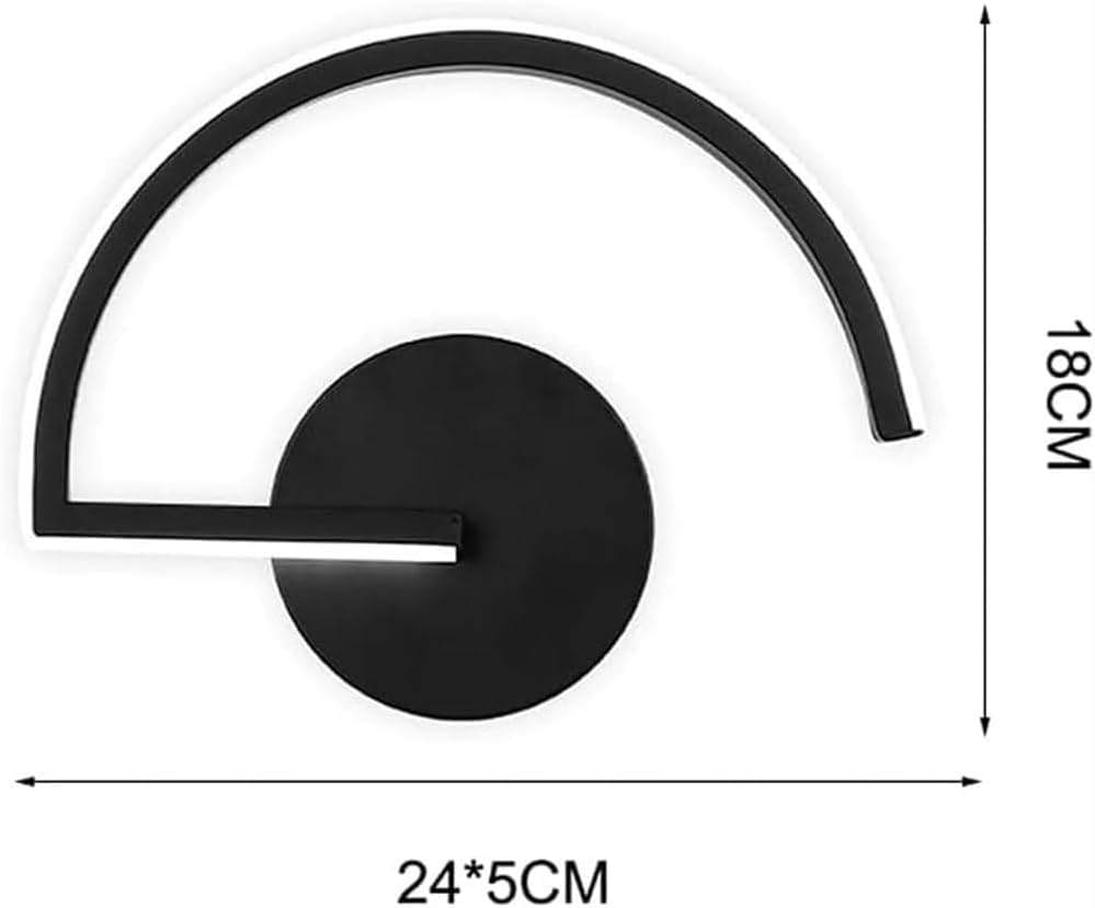Aplique de pared LED de 8W con acabado negro para salón 2
