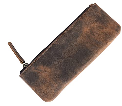CONTACTS Genuine Leather Small Pouch Multipurpose Utility Bag Zipper Pencil Pouches Holder Aesthetic for Adults Men Women ... - Review, Price and Buying Guide