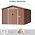 Garvee 8x15 Ft Metal Storage Shed with Pitched Roof & Lockable Door Galvanised Steel Storage Shed, Backyard Garden Patio Lawn Outdoor Sheds Large Garden Metal Shed for Garden, Patio, Backyard, Brown