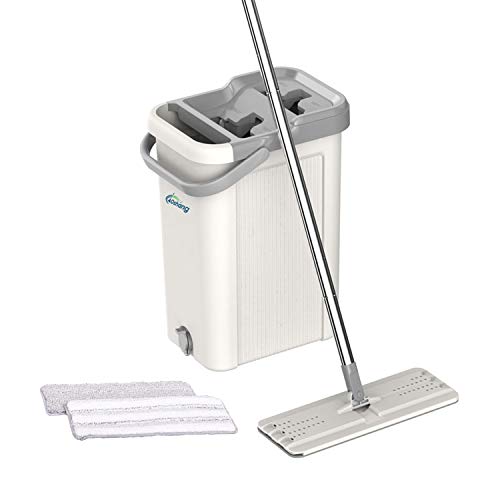 Oshang Flat Floor Mop and Bucket Set for Home Floor Cleaning, Hands Free
