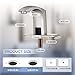 HHOOMMEE Automatic Touchless Bathroom Sink Faucet Sensor Motion Activated Commercial Faucets Hands Free Infrared Residential Elegant Basin Tap with Deck Plate Water Mixer Valve Control Box (Nickle)