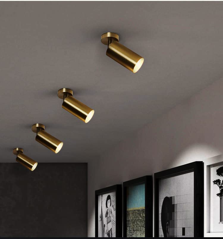 Image of CITRA 10W LED Antique Copper Gold Focus Spot Ceiling Wall Light - Warm White
