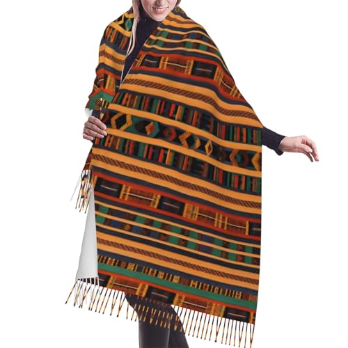 African Weaving Print Fringed Scarf Lightweight Women'S Fashion Scarf Soft Wrap Shawl Tassel Scarf Gift