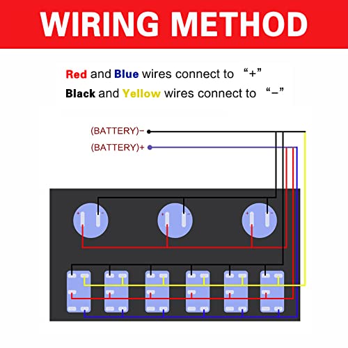 Jamgoer 6 Gang Rocker Switch Panel,Led 6 Pin On Off Switch Panel With 5V 4.8A Dual Usb +Digital Voltmeter+ Power Socket,For Marine Boat Car Rv Vehicles (Red)… #TOP3
