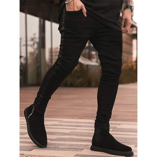 Men's Slim Fit Stretch Casual Jeans Skinny Straight Leg Denim Pants Fashion Streetwear Biker Jeans4