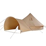 10T Camping-Zelt Desert 8+ wasserdichtes Familienzelt Tipi...