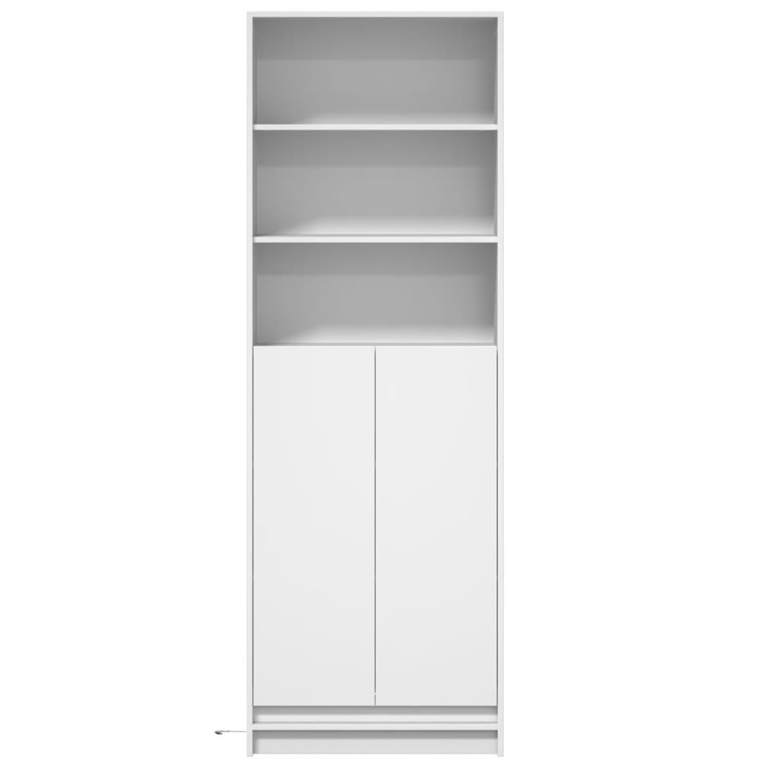 Gecheer Mobile con Luci LED RGB, Credenza con Illuminazione LED Moderna 69x32,5x200 cm in Truciolato, con Spazio di Conservazione e Ante per Soggiorno e Casa
