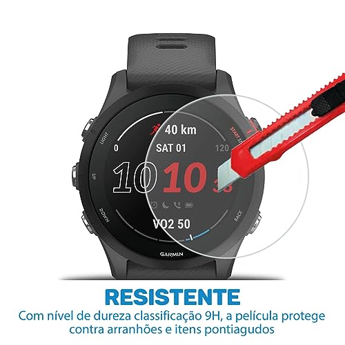 Estilo no Pulso, Capa case + película + plug compatível com Garmin Forerunner 255 ou 255 Music Cor:P