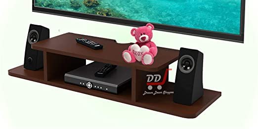 DDS Dream Decor Shoppee Set Top Box, WiFi Modem Stand as Display Rack for Living Room (Brown)-image-43