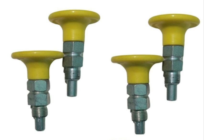 INDIA ENTERPRISES HUB Round Head Gym Locking Spring Catcher | Heavy Duty Fitness Equipment Pin | Rust-Resistant Steel Build | Perfect for Cable Machines, Weight Stacks, Benches (Yellow)- 4 Pcs