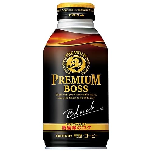 サントリー プレミアム ボス ブラック 390g×48本 缶 (缶コーヒー