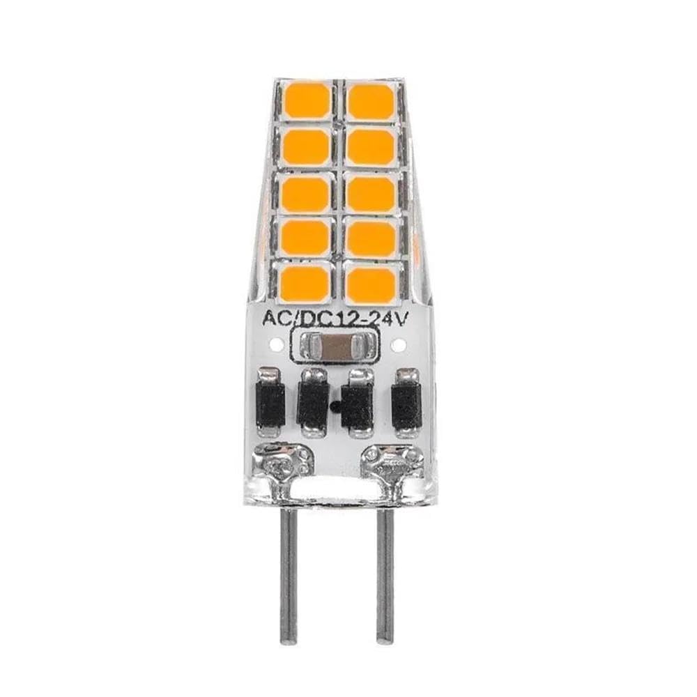 LEDLOCLB GY6.35 LED Bulb 5W AC/DC 12V 24V 360?Beam Angle Dimmable Replacement for 30W Halogen Bulb for Living Room Lighting (Pack of 3),Warm White,5W 1pcs