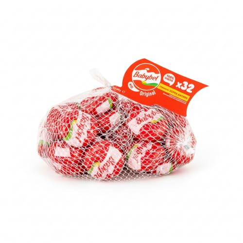 Queso Mini de Vaca 100% Natural - Formato Súper Ahorro 32 Unidades (640g), Snack Saludable sin Lactosa y sin Gluten - Mini Babybel Original - Rico en Calcio y Proteínas para Toda la Familia - NEXU