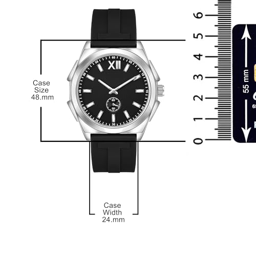 Image of styledose Men's Watch Analog Quartz with Chronograph & Silicone Strap -Casual & Formal Wrist Watch for Men