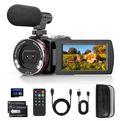 Caméscope Caméra vidéo 4K 60FPS 48MP 3