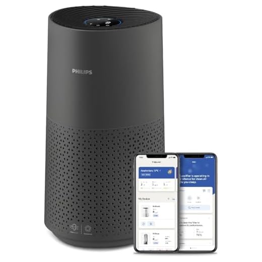 Philips 1000i Series Air Purifier - Rimuove germi, polvere e allergeni in stanze fino a 78 m², modalità Sleep (AC1715/11) Grigio e Nero
