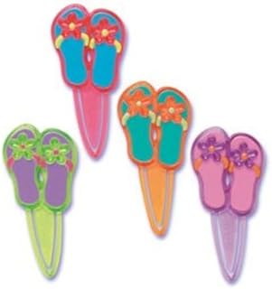 24 Count Beach Flip Flops Cupcake Picks Toppers Shower Party Supplies