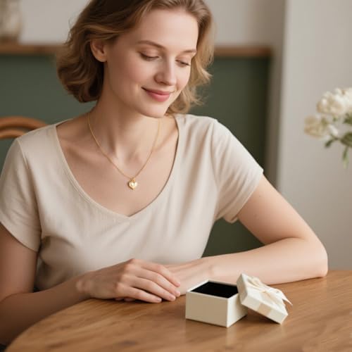 SLUYNZ 925 Sterling Silver Love Heart Choker Necklace for Women Teens Chunky Love Heart Necklace Pendant Mother's Day Necklace4