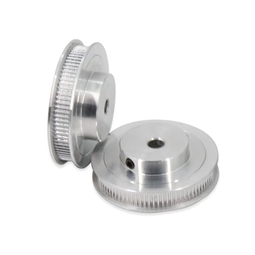 Miniatura 89 de Zeberoxyz Juego de 2 poleas de sincronización de aluminio GT2 de 20 y 80 dientes de 0.472 in de diámetro con 2 correas de longitud de 9.843 in