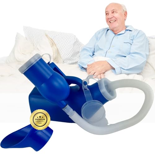 OrtoPrime Orinal Adulto UNISEX 1200ML Urinario Portátil Hombre TAPÓN ANTIOLOR Botella Orinal para Hombre HIGIÉNICO Cuña Orinal Mujer - Conejo Orinal Hombre PRÁCTICO Orinal Portátil Adultos y Niños