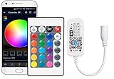 WiFi Smart RGB (W) LED-Streifen-Controller + Infrarot-Fernbedienung (IR) 24 Tasten, Wireless, für bunte Lichtstreifen, kompatibel mit Android, iOS, Alexa, Google Home, IFTTT Rgbw Controller