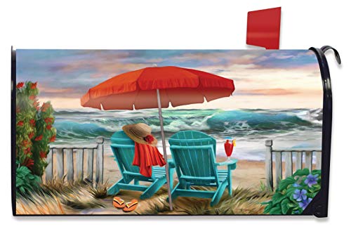 Beach Life Summer Magnetic Mailbox Cover Nautical Standard Briarwood Lane #TOP22