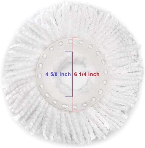 Image of KAVIRA Spin Mop, Easy Wheels & Big Bucket with Microfiber Refills, Floor Cleaning Mop with Bucket, pocha for Floor Cleaning, Mopping Set (Riffil 6 Pcs)