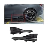 Faldones laterales for carrocería trasera M2, divisores, aletas, aletas compatibles con BMW Serie 2 F87 M2 Base Coupe 2016-2018, parachoques de carbono real