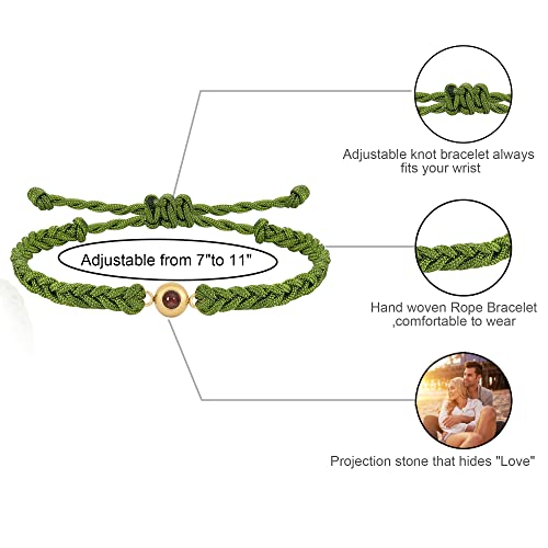 Sterling Silver Custom Photo Bracelet, Hand Woven Rope Design, Personalized Memory Bracelet For Him/Her2