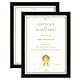 GraduatePro A4 Bilderrahmen Holz Urkunde Dokument din University Certificate Frame Passepartout Diplom Format Academica Zertifikate zum Hängen Schwarz