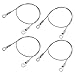 M METERXITY 1.5mmx30cm Lanyard Security Cable Ropes 4pcs, Apply to Outdoors (304 Stainless Steel, Silver)