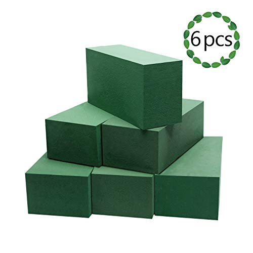 Miracliy 6 Pcs Wet Floral Foam Blocks Large Floral Bricks Flower Mud Foam