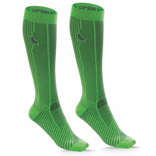 Meia de Alta Compressão Lupo Ref 15015 Corrida Academia Original (P - 33-36, Verde)