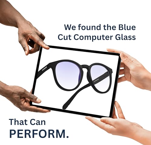 Image of EFERMONE Blue Ray Cut Light Filter Computer Glasses With Antiglare For Eye Protection (Zero Power,Blue Coated)