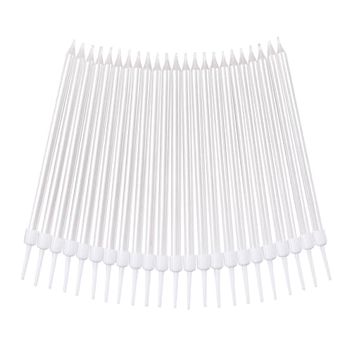 Image of PHD CAKE 36-Count Pearl White Long Thin Birthday Candles, Cake Candles, Birthday Parties, Wedding Decorations, Party Candles