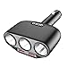 QC 3.0 Auto Ladegerät, Pubioh 3 Fach Steckdose Schnellladung Zigarettenanzünder Verteiler Adapter Splitter 12V/24V DC 120W KFZ Ladegerät mit Dual USB Ports für Handy, Tablet, GPS, Dash Kamera