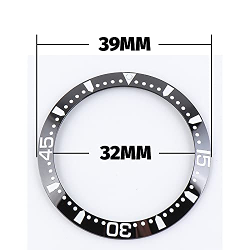 Horlogekastring, Wkładka ceramiczna do zegarka 39mm-41mm Wielokolorowy dodatek do zegarka męskiego