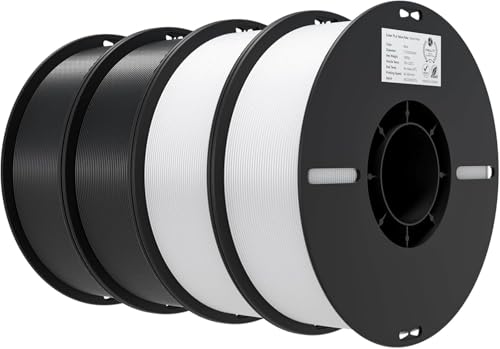 Creality Ender PLA 3D Printer Filament 1.75mm, 4 Packs 1KG Spool(2.2lbs), Dimensional Accuracy +/-0.03mm, No Clogging & 