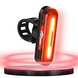 toptrek Rücklicht Fahrrad Sichtweite 200 Metern | Bike Rear Light Led StVZO Zugelassenes | Fahrrad Rücklicht USB-C Aufladbar Batterie | Fahrradlicht Hinten IPX5 Wasserdicht für Rennrad, MTB, E-Bike
