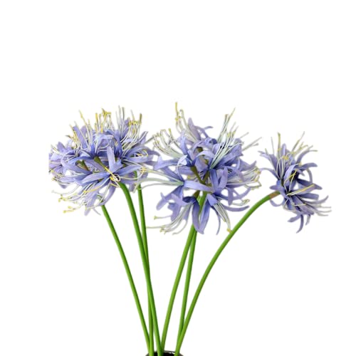 XIZHI 5 tallos de flores artificiales de lirio de araña de 23.6 pulgadas, bombillas de lirios de...
