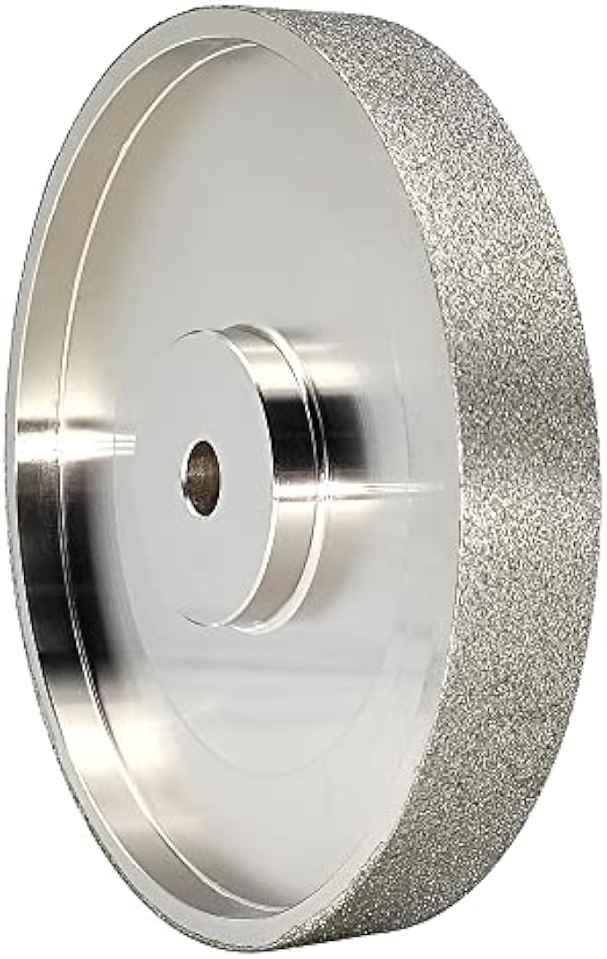 CAQUXIL CBN Grinding Wheel 6" Dia x 1" Wide, 1/2 inch Arbor, Sharpen High Speed Steel Cutting Tools, Diamond Grinding Wheel Grit #80