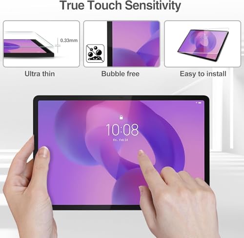 Image of VERTUS Premium Tempered Glass Screen Protector for Lenovo Idea Tab Pro 12.7 inch 2025 || Lenovo Yoga Tab Plus 12.7 inch 2025 || Tab P12 12.7 inch with 9H Surface Hardness, Anti-Scratch, Smudge Proof & Bubble Free Coating