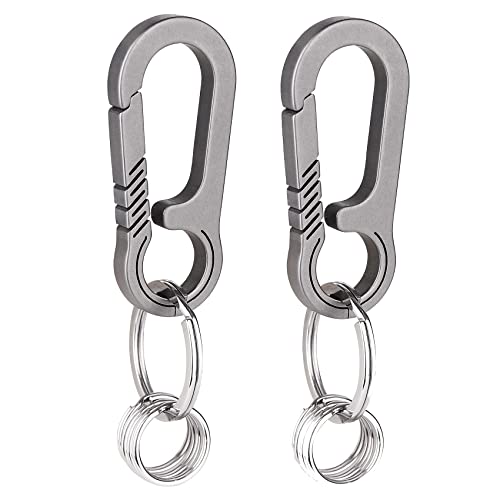 Image of Tibitdeer Titanium Key Chain, Multifunctional Carabiner Keychain Heavy Duty Car Keychain Organizer for Men and Women