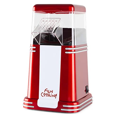 Palomitero portátil. Diseño Vintage. Funcionamiento rápido y sencillo. ¡Palomitas en 3 minutos! Incluye recetas. Potencia 1200 W.