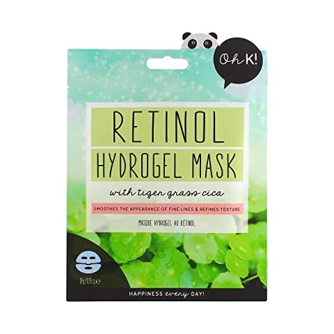 Oh K! Retinol Hydrogel Facial Sheet Mask, Anti Ageing and Firming, Contains Retinol and Vitamin A, Vegan and Cruelty Free, 42g Cover