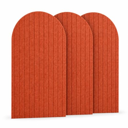 Image of MMT Acoustix Arch Felt Acoustic Wall Panel | Sound Proofing for Room |Premium Acoustic Panel |Pin Board for Wall |Sound Absorbing Panels | Arch Felt Acoustic Wall Panel |Rust| 120 x 60 cm | 1 Pcs